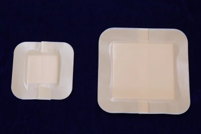 Curativos de espuma de gel de silicone com borda