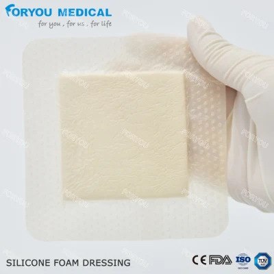 Foryou Meidcal Curativo para Feridas Crônicas Curativo de Espuma de Silicone para Cuidados com Feridas